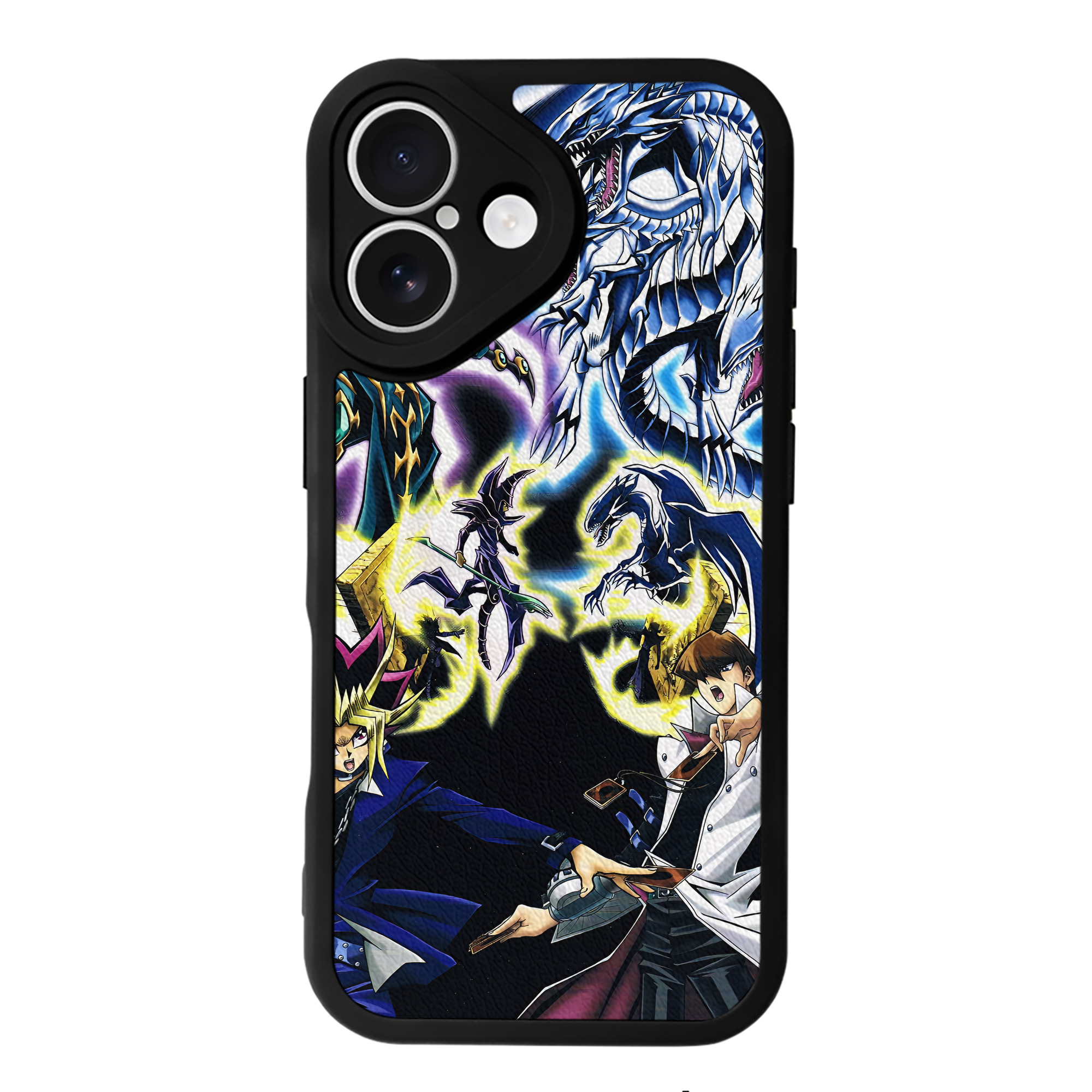 （画像用） 遊☆戯☆王 Yu-Gi-Oh! 【iPhone 16シリーズ対応】シリコンスマホケース（レザー調） 材質：シリコン